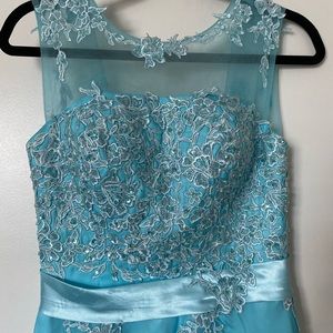 Aqua Blue Long Dress